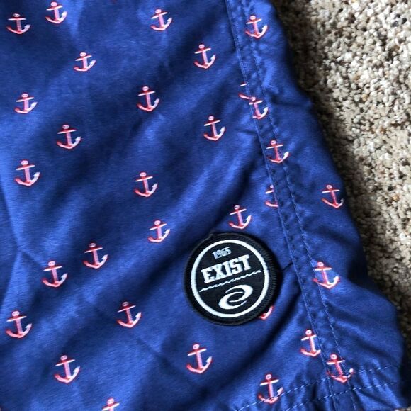 Exist Swim Men’s Navy Anchor Print Swim Trunks Size 3XL - Picture 4 of 8